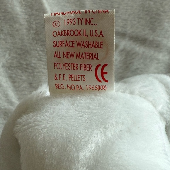 Valentino the Bear Beanie Baby - Picture 4 of 5